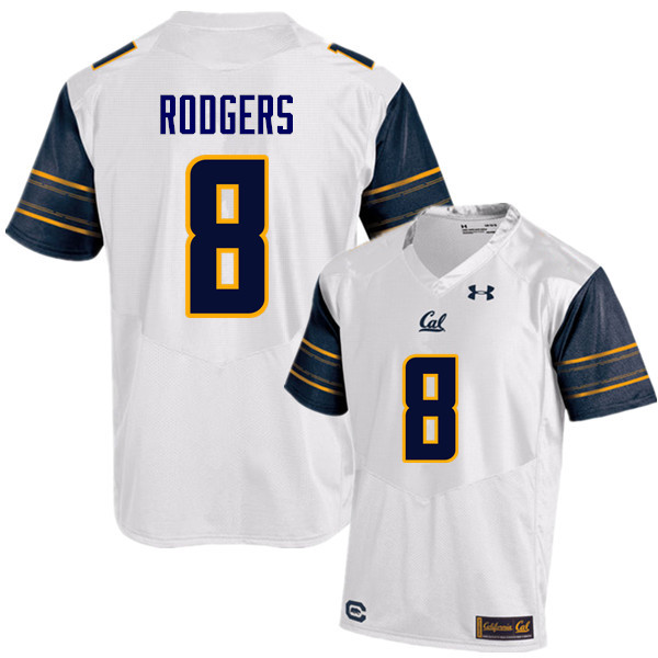 Men #8 Aaron Rodgers Cal Bears (California Golden Bears College) Football Jerseys Sale-White - Click Image to Close